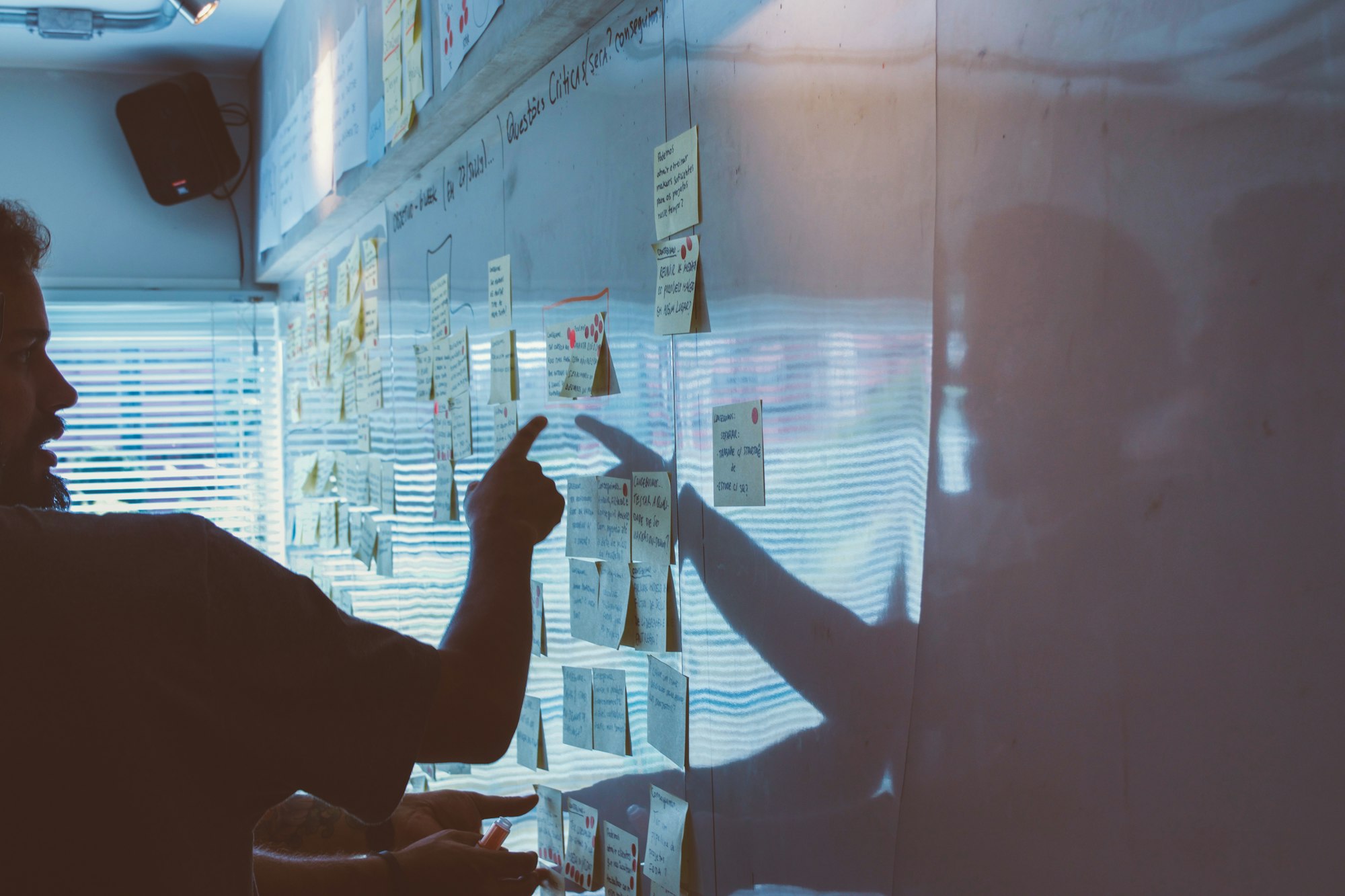 A client team and EFS consultants mapping workflows during a Zoho engagement assessment